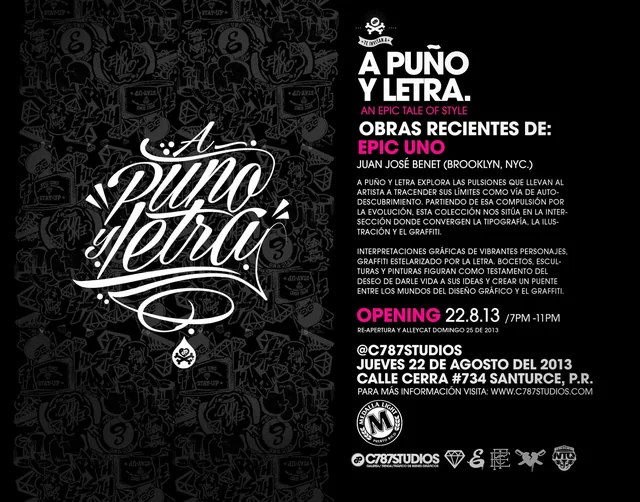 Flyer de A puño y letra
