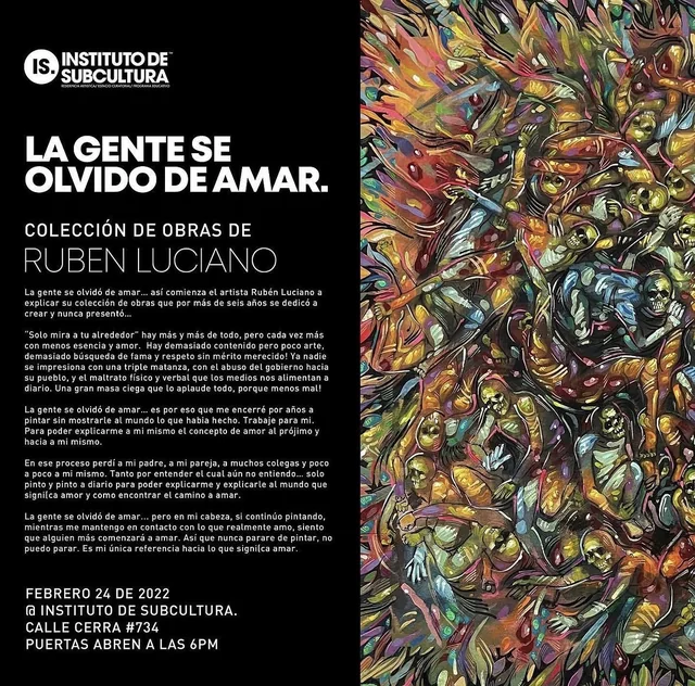 Flyer de La gente se olvidó de amar.