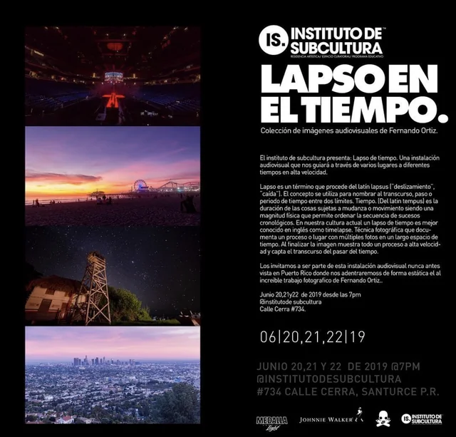Flyer de Lapso en el tiempo.