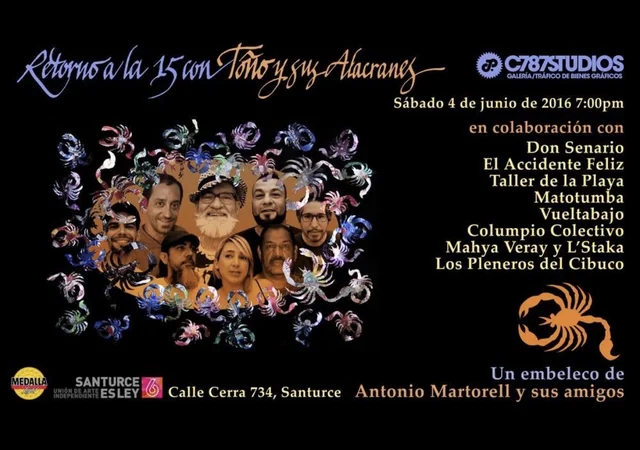 Flyer de Retorno a la 15 con Toño y sus Alacranes