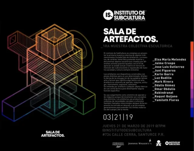 Flyer de Sala de artefactos.